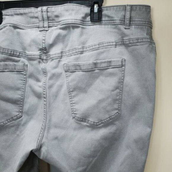 Lane Bryant Gray Ankle Genius Fit Jeans Womens 26 zip fly - Picture 3 of 9